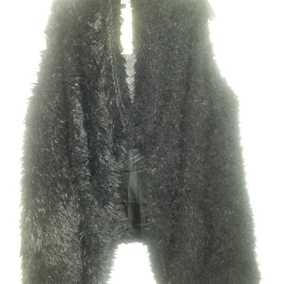 Ana & Kate Soft Black Fur Vest Size S/M - Picture 2 of 2